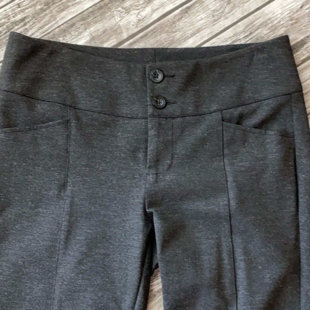 CAbi Pants Lean Trouser 547 Ponte Charcoal Gray size 6